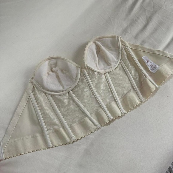90s david's bridal ivory lace bustier size 36c - Picture 6 of 6